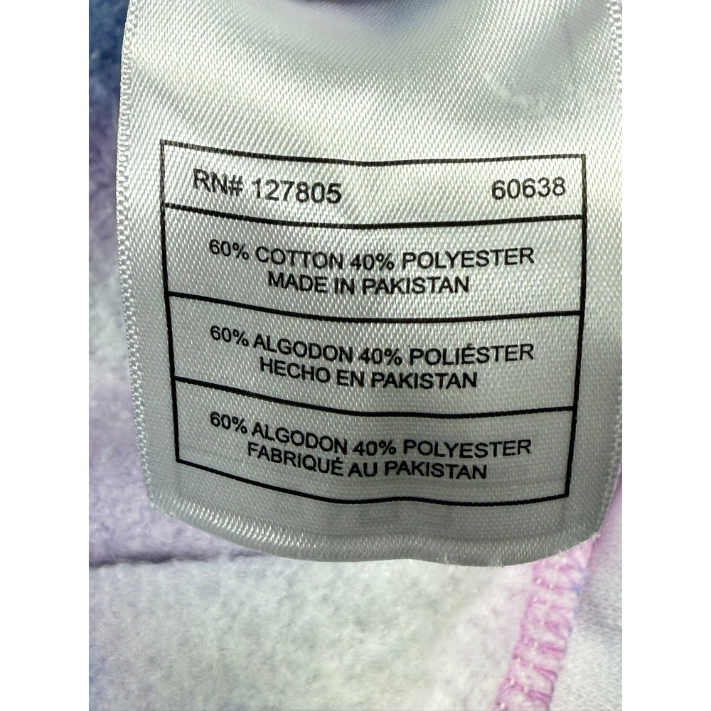 Reebok Tie Dye Hoodie Sweatshirt Pullover Blue Pink White Youth Size 12 - Picture 10 of 11